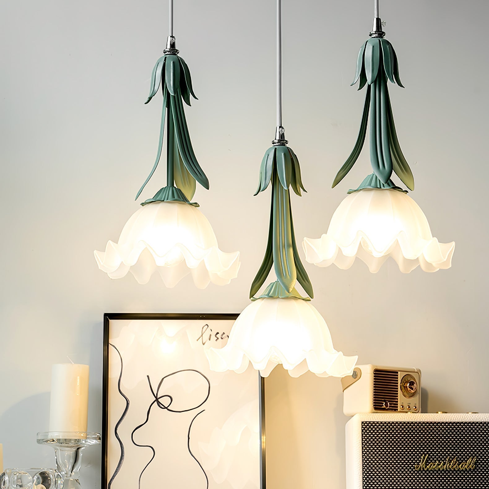Lily of the Valley Pendant Light E26/E27 Soft Glow