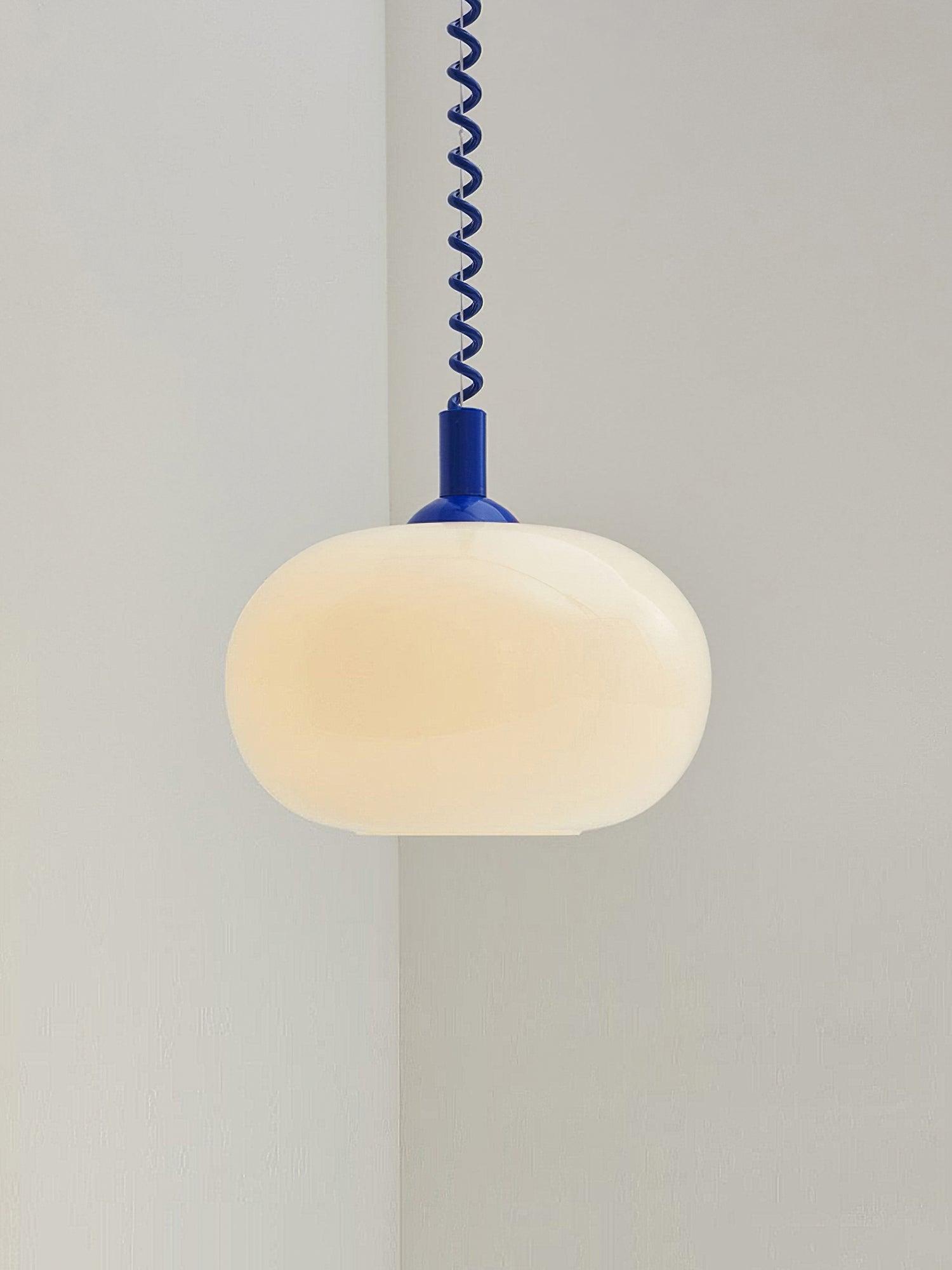 Colorful Macaron Spring Pendant Light with Adjustable Height