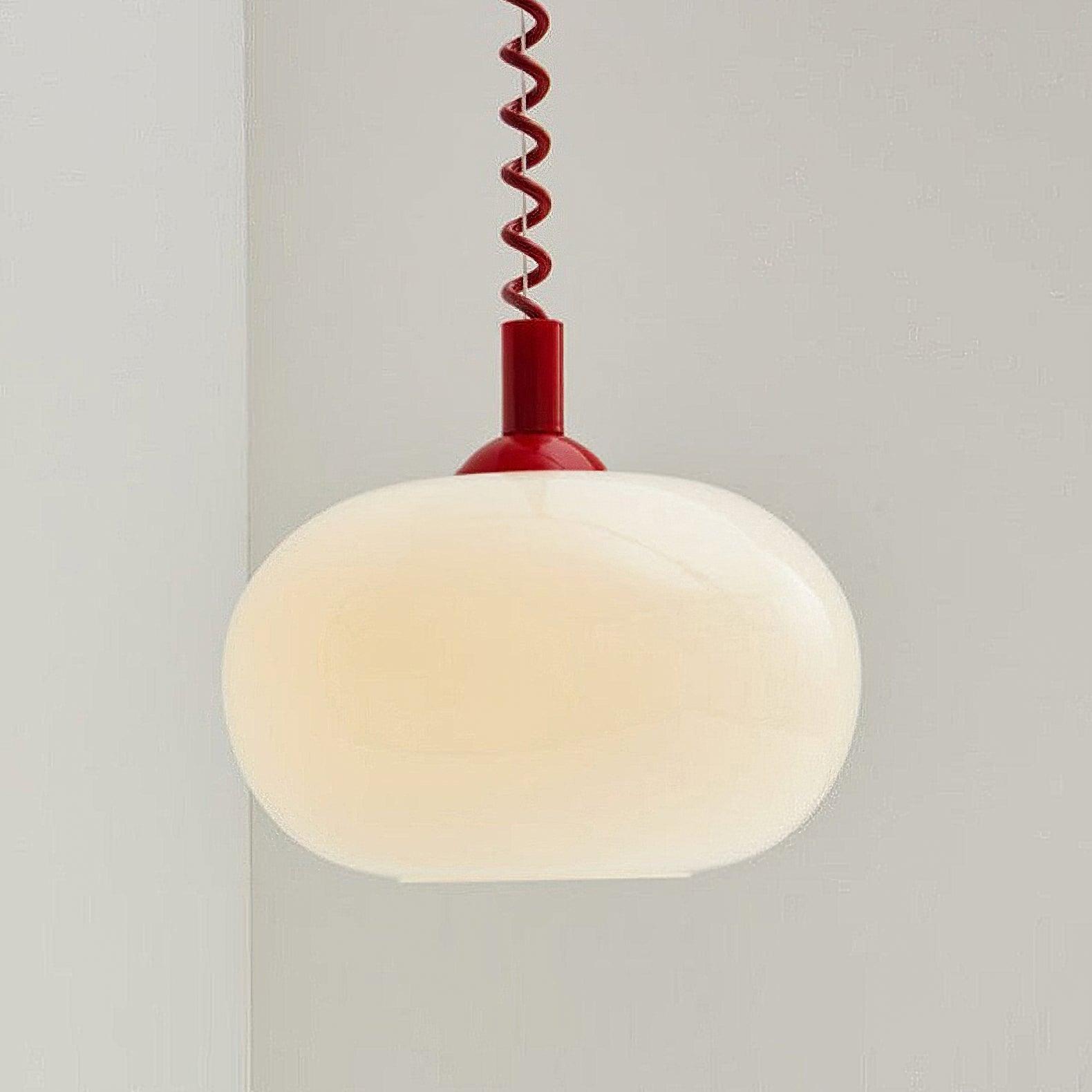 Colorful Macaron Spring Pendant Light with Adjustable Height
