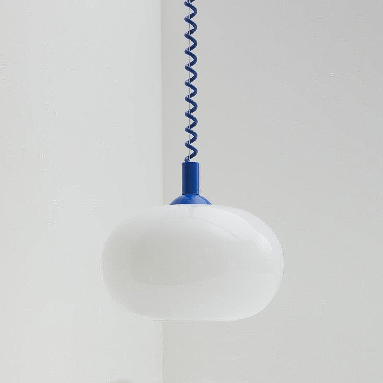 Colorful Macaron Spring Pendant Light with Adjustable Height