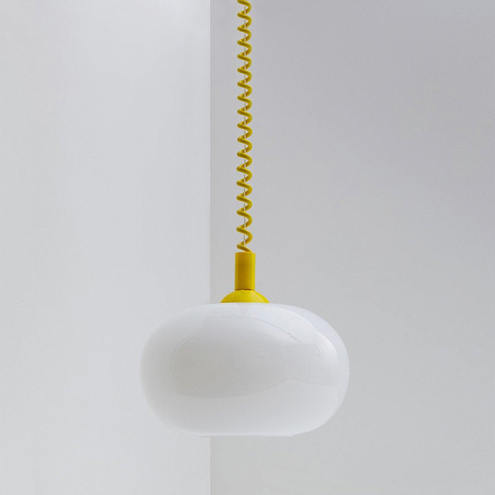 Colorful Macaron Spring Pendant Light with Adjustable Height