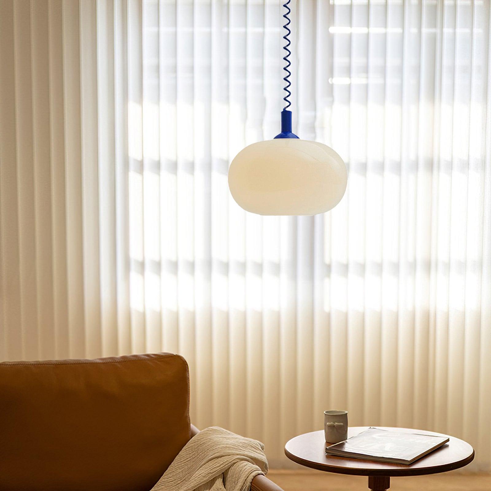 Colorful Macaron Spring Pendant Light with Adjustable Height